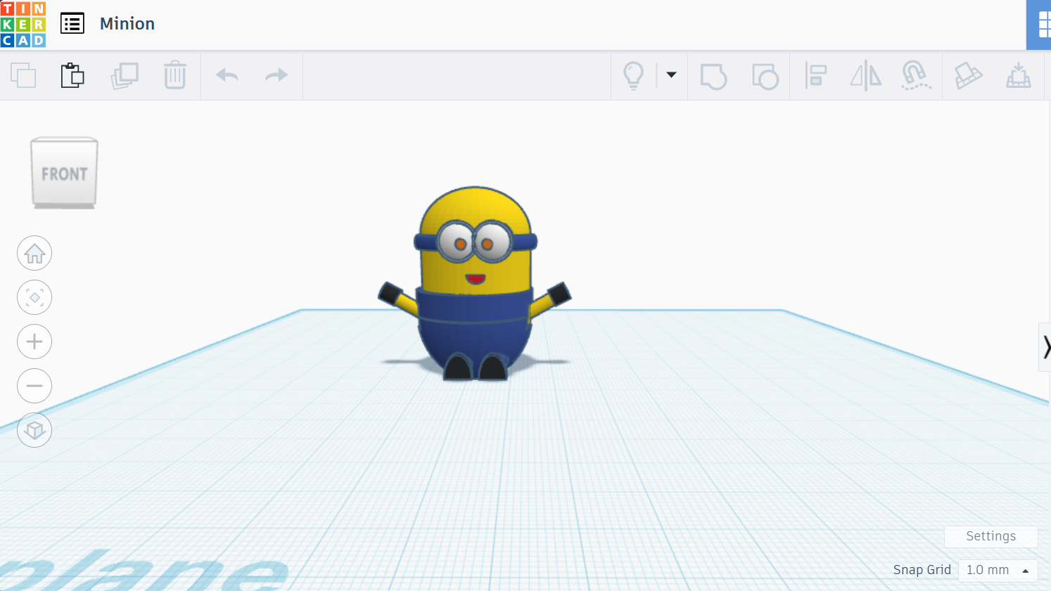 Minion in TinkerCAD